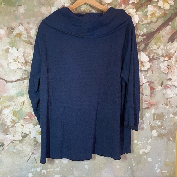 Ali Miles•Navy Cowl Neck Blouse•Sz PL - Picture 6 of 6